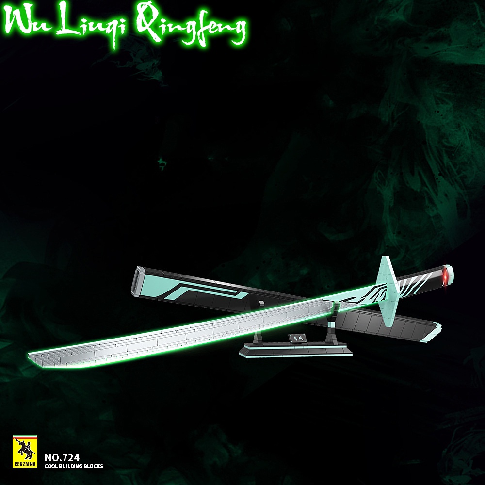 Đồ Chơi Lắp Ráp Kiểu LEGO Mô Hình Thanh Kiếm Ma Thuật Qingfeng Của Wu Liuqi Trong Scissor Seven No.724 Với 763 PCS