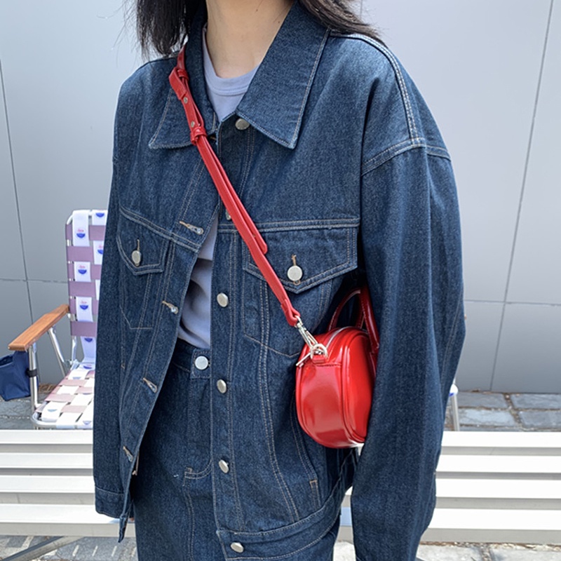 Túi đeo chéo IELGY màu trơn đơn giản phong cách retro thời trang cho nữ