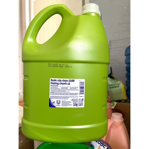 Nước Rửa Chén SURF hương Tắc / hương Chanh sả can nhựa 3.8KG