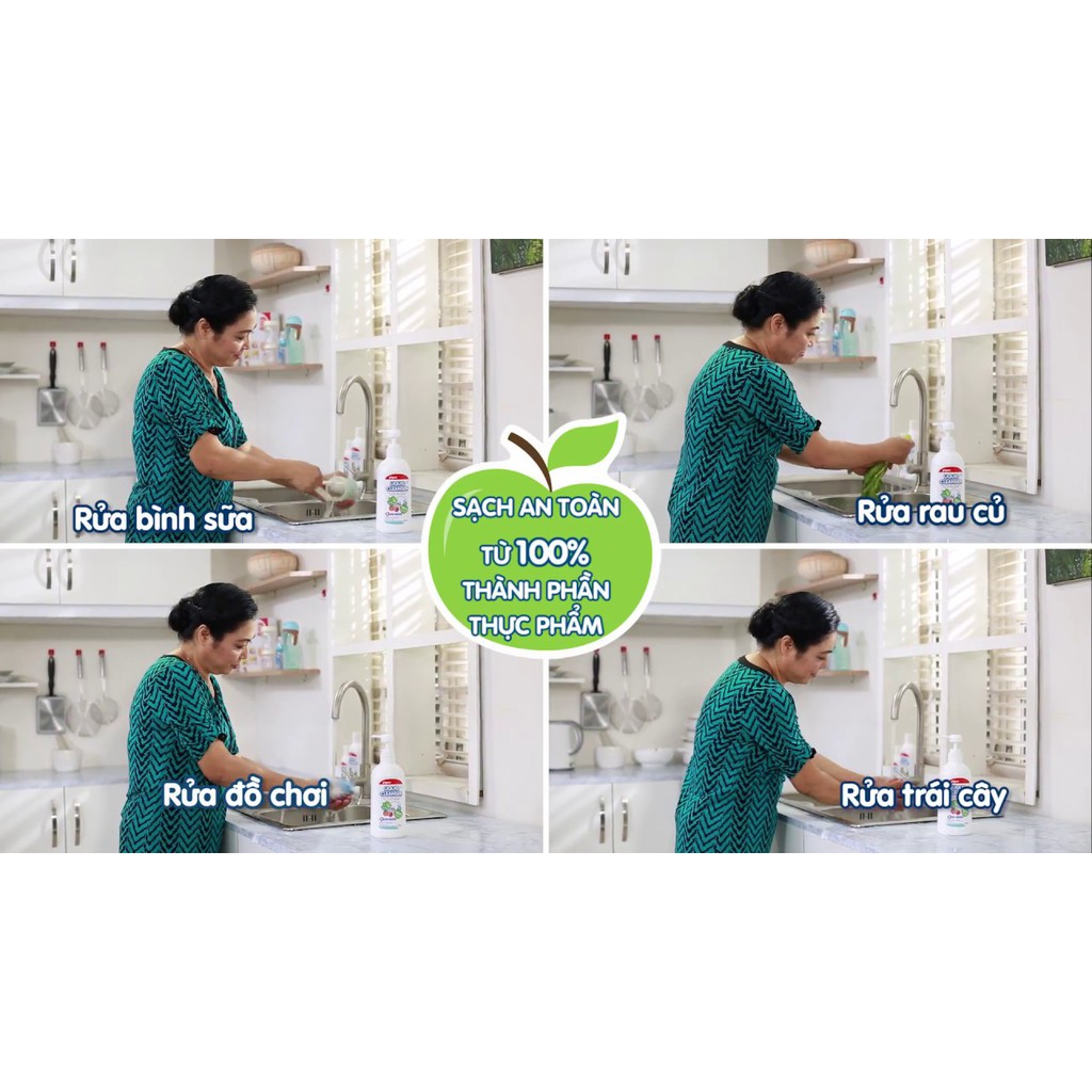 Nước rửa bình sữa, rau củ Pigeon Nhật Bản chai 800ml / túi 700ml hàng chính hãng