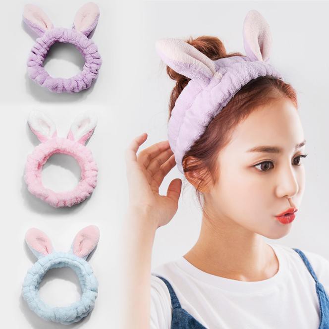 Băng Đô Tai Thỏ 3D Nhung Mềm Siêu Hót