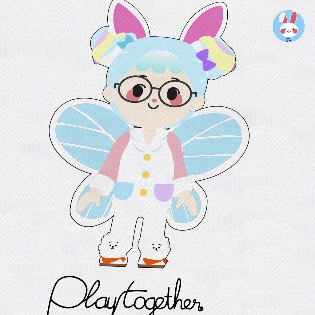 Áo thun Play Together giá rẻ - Mẫu Đồ Ngủ Cute - Hình in nét dễ thương