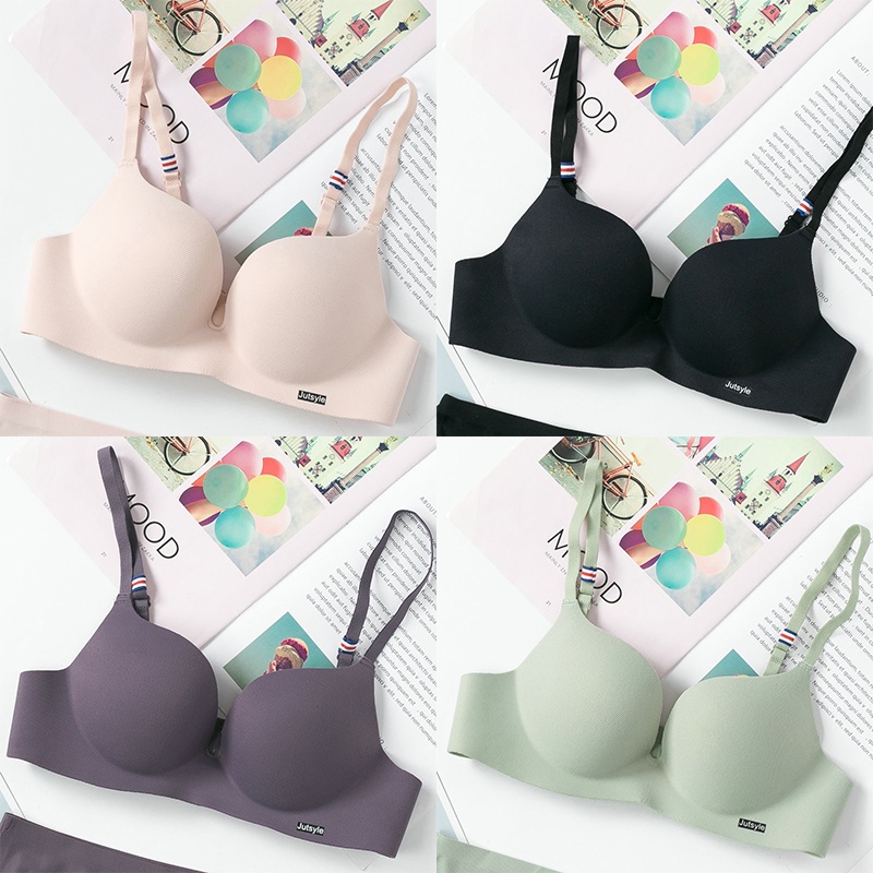 Sutiã Push Up Sem Costura Estilo Britânico Seda Fria MM