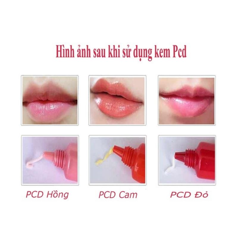Dưỡng PCD kích màu sau phun xăm dưỡng ẩm mềm môi giảm thâm loang dạng tuýt chính hãng