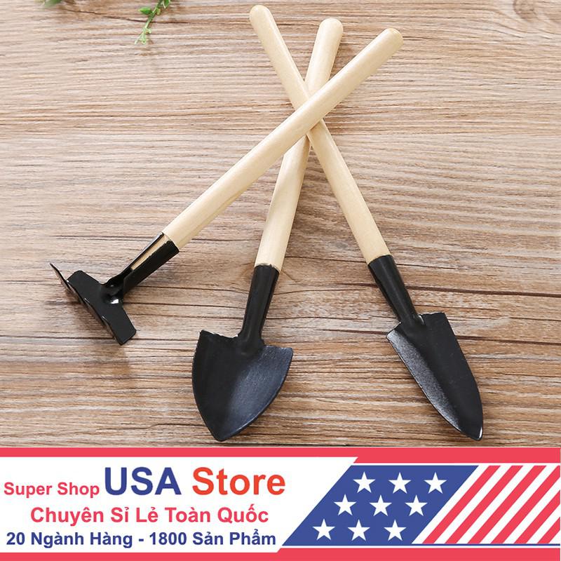 Bộ Dụng Cụ Làm Vườn Trồng Cây Mini 3 Món - Chăm Sóc Cây Cảnh Bonsai - Xương Rồng