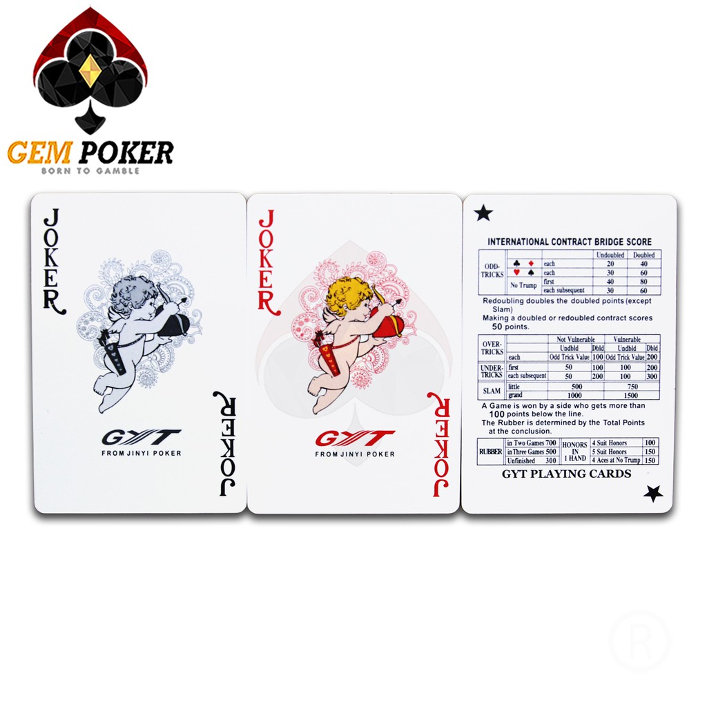 BÀI TÂY NHỰA GYT SMALL N955 XANH/ĐỎ