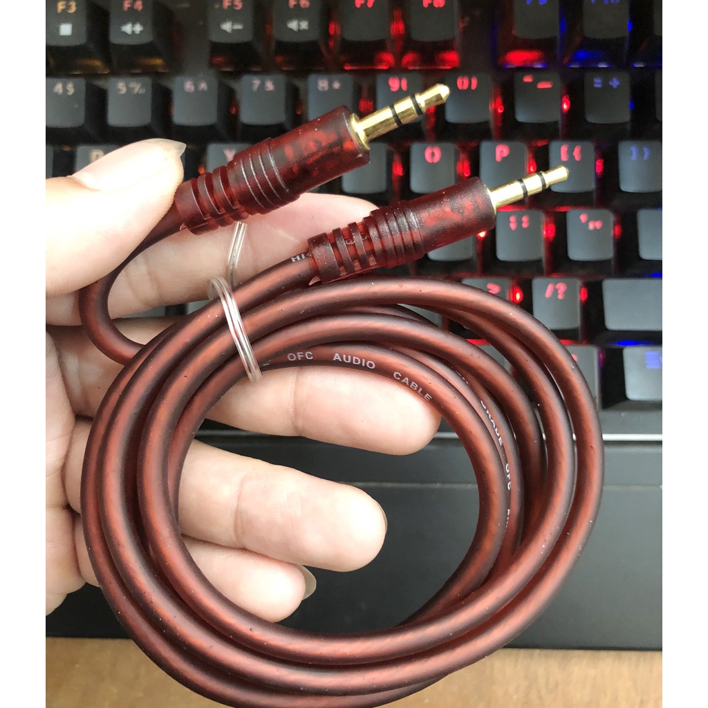 Cáp Âm Thanh AUX 3.5mm 2 đầu tròn jack AUX 3.5 mm, dây cắm âm thanh loa lap top, máy tính PC, điện thoại...