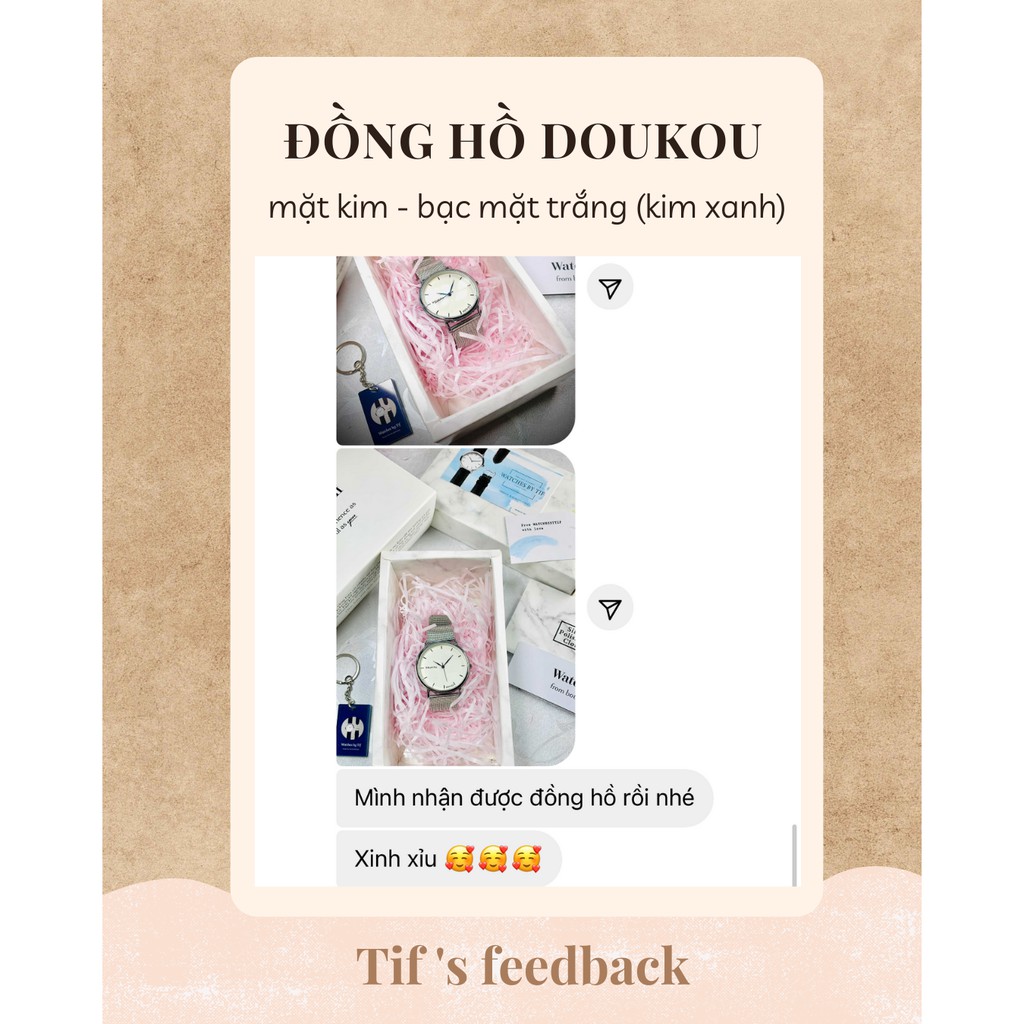 Đồng hồ nữ mặt tròn mặt nhỏ dây kim loại DOUKOU kim xanh đồng hồ nữ dễ thương Watchesbytif size 22mm đi học đi chơi | BigBuy360 - bigbuy360.vn