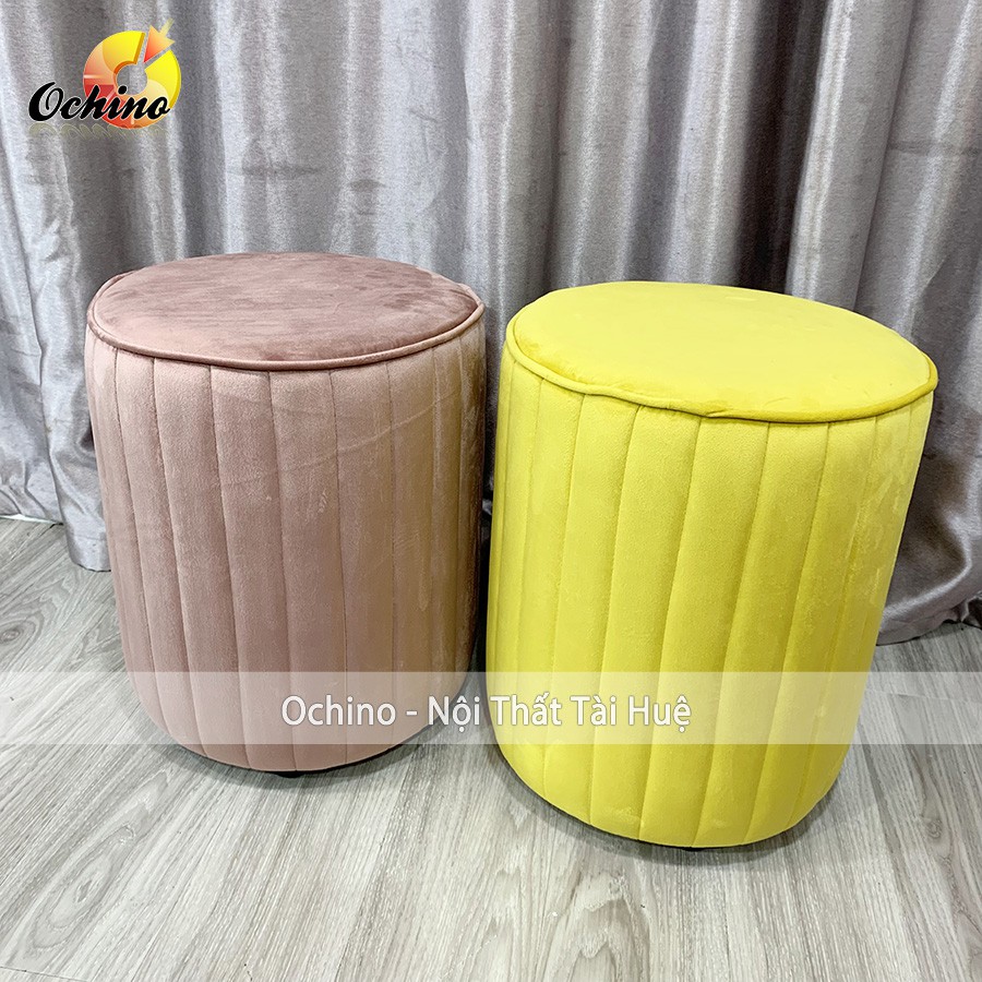 Ghế Đôn Tròn Ngồi Bàn Trang Điểm Phong Cách Bắc Âu, Đôn Tròn Sofa Phòng Khách Siêu Xinh (Cao 45cm - Đường Kính 35cm)