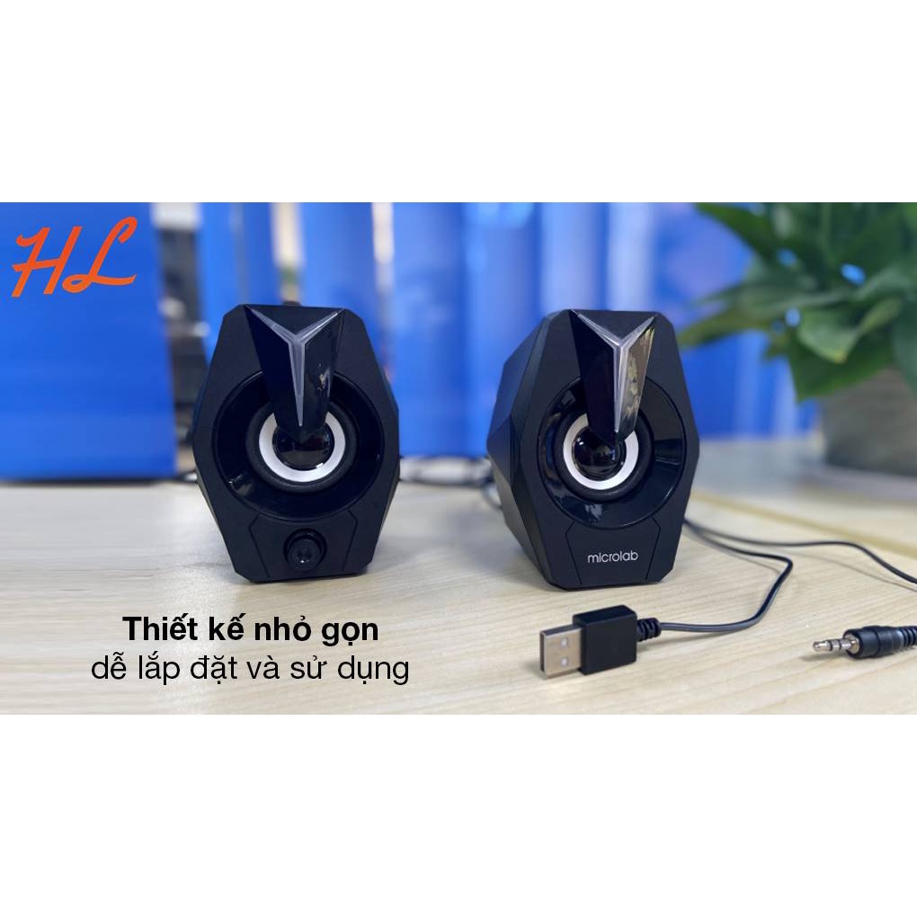 Loa Vi Tính Mini Microlab B26 4W 2.0, Đèn Led - Bảo Hành 1 Năm Chính Hãng - Hưng Long PC