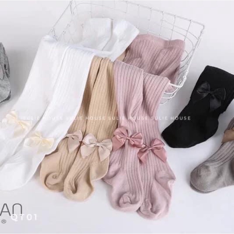 Quần tất len đính nơ cạnh - QT01