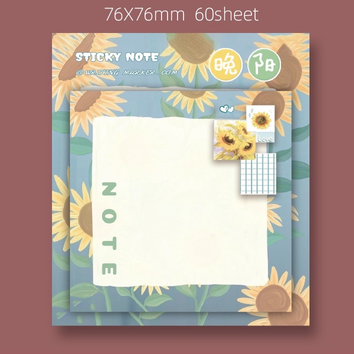 Giấy Dán Ghi Chú Họa Tiết Hoạt Hình Dễ Thương Phong Cách Hàn Quốc