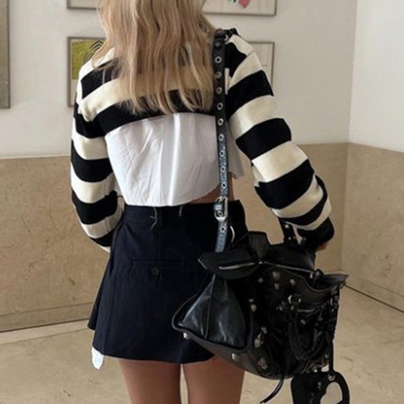 Xiangbao Áo Khoác Cardigan Dệt Kim Y2k Tay Dài Chống Nắng Mùa Hè Cho Nữ C