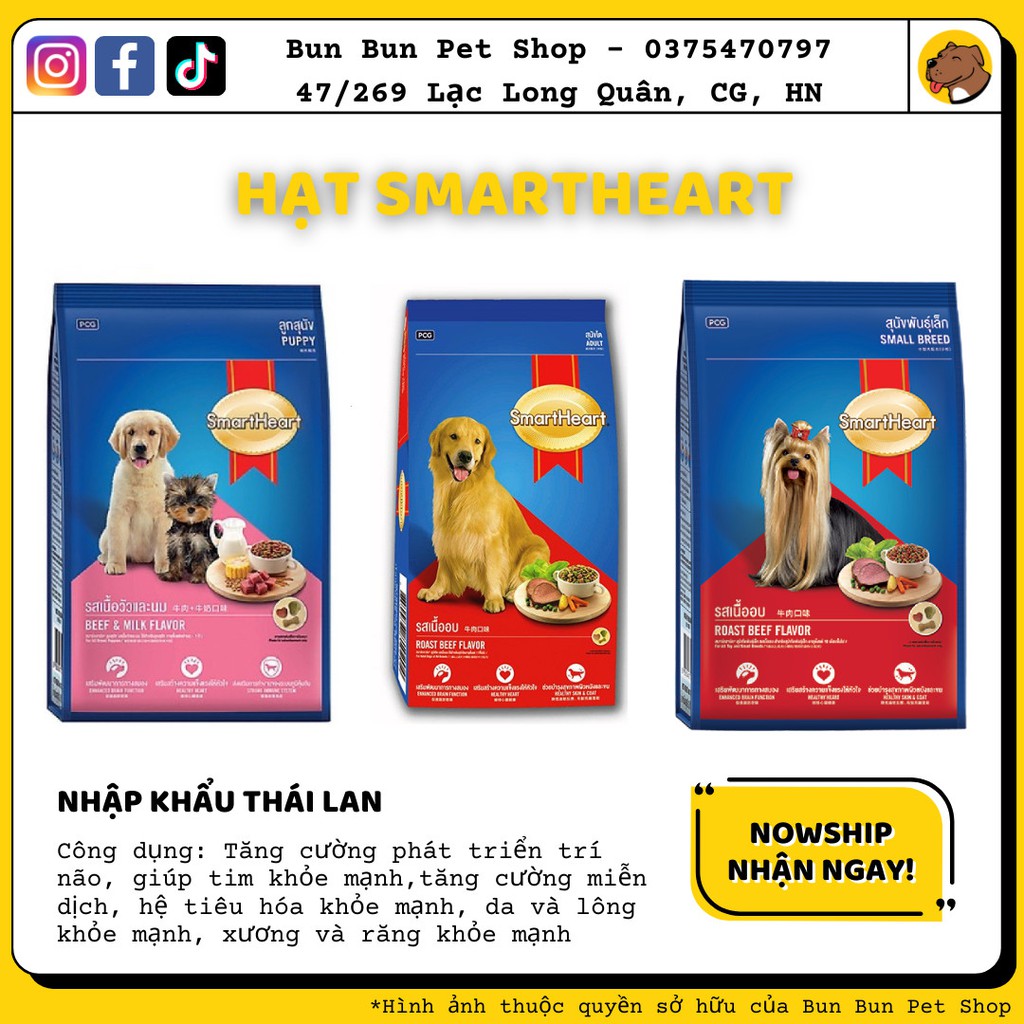 (1.5kg) Hạt khô Smartheart dành cho chó