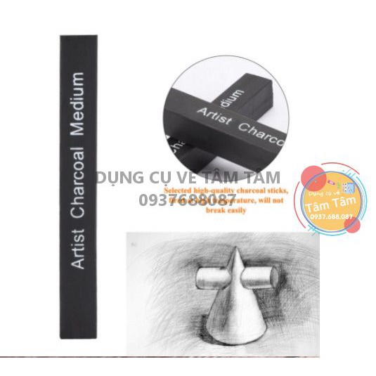 [ TÂM TÂM ]-Than vuông, Than thỏi, than nén, Charcoal stick-