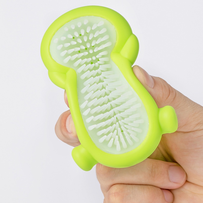 Lược Silicon Tắm Gội Massage Cho Bé Hình Con Hà Mã Siêu Đáng Yêu