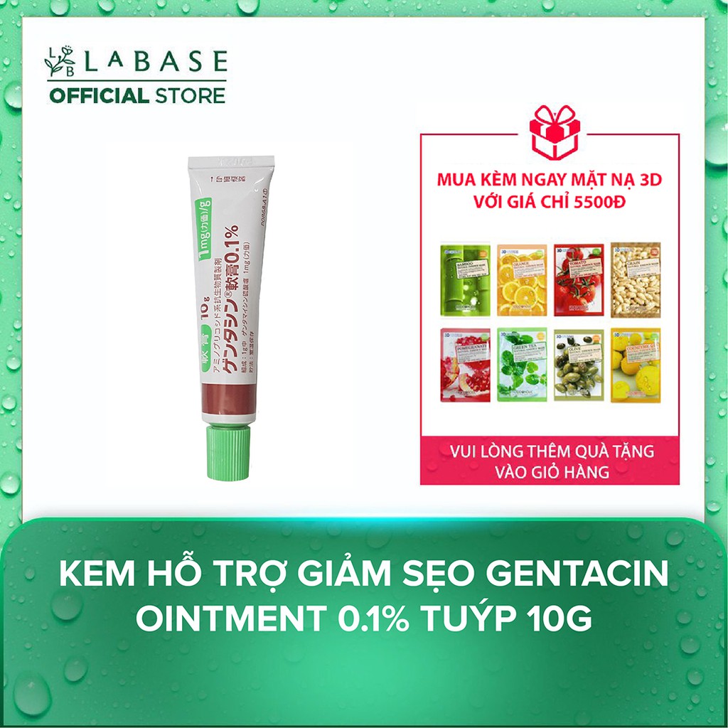 [Mã SKAMPUSH9 giảm 10% đơn 200K] Kem hỗ trợ giảm sẹo Gentacin Ointment 0.1% Tuýp 10g (9727)