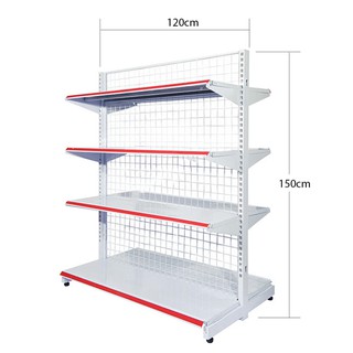Kệ siêu thị đôi D1200xR780xC1500x4 tầng bộ độc lập