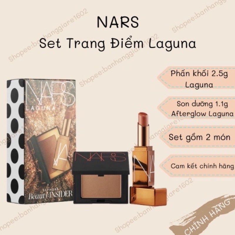 NARS Set Trang Điểm Laguna Limited 2 món: phấn tạo khối và son dưỡng Sephora