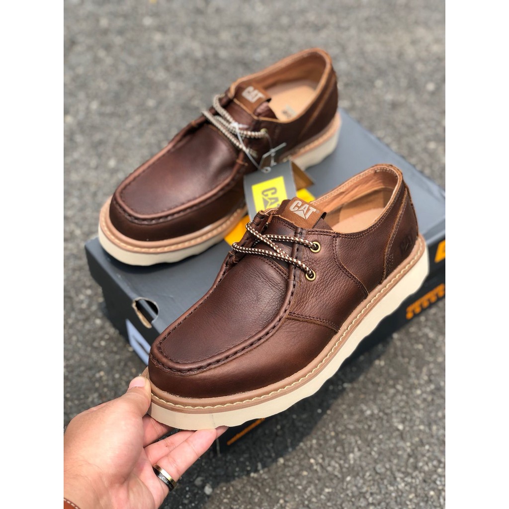 Original Caterpillar Men Work Cow Leather Boot Shoes giày bảo hộ lao động PCAT70574_202