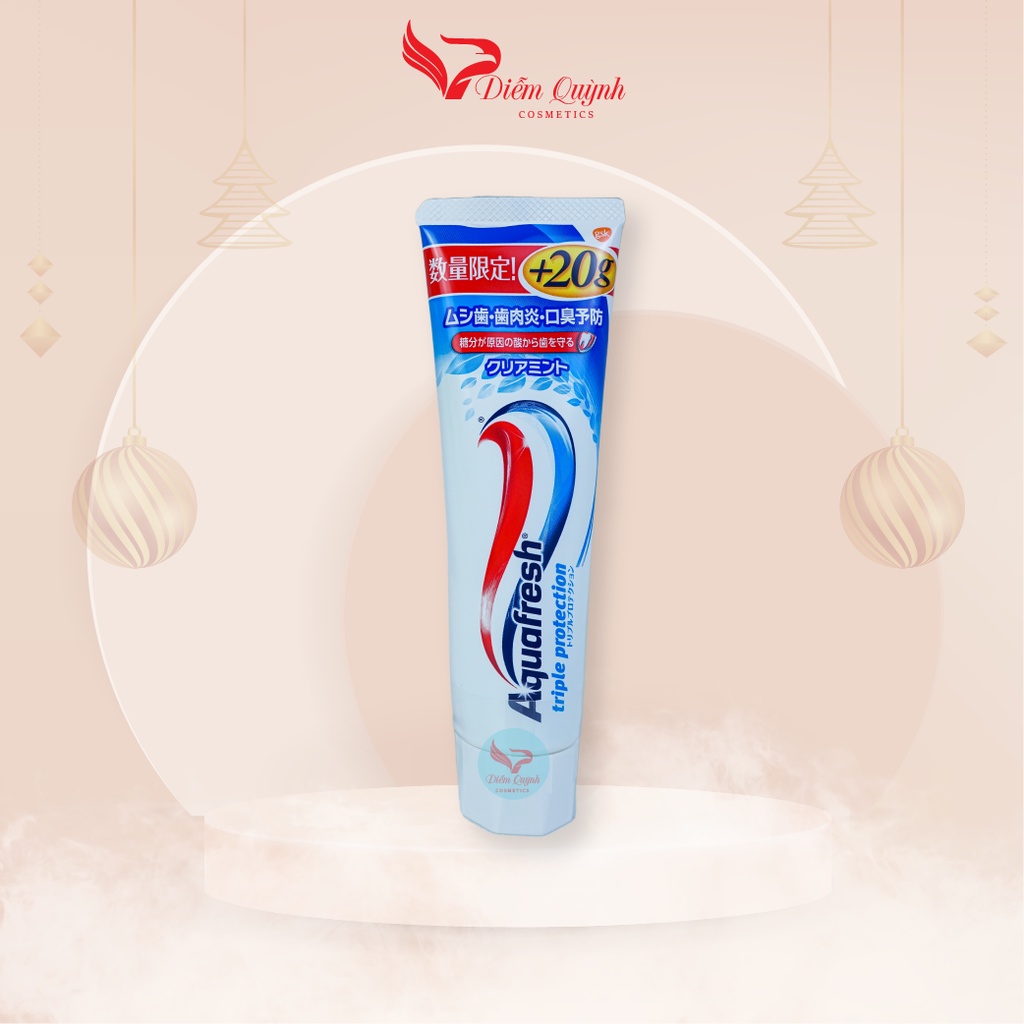 Kem đánh răng Aquafresh Triple Protection 140g hàng nội địa Nhât Bản cộng thêm 20G