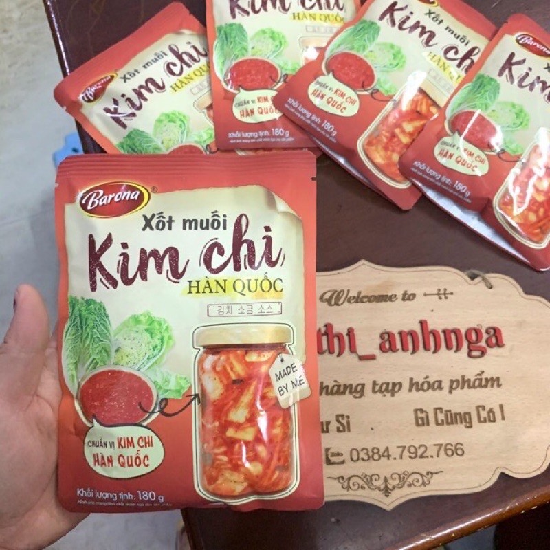 XỐT MUỐI KIM CHI HÀN QUỐC BARONA GÓI 180G