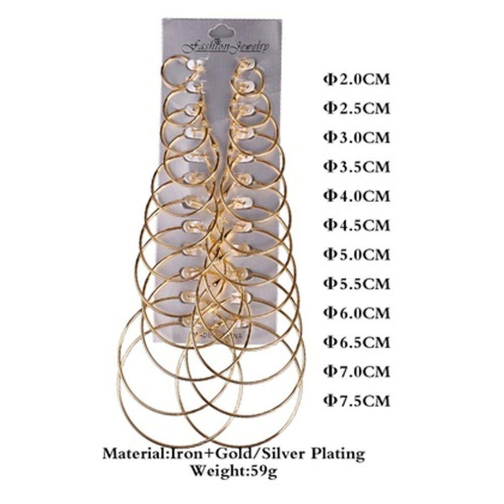 Bộ Khuyên Tai Vòng Lủng Lẳng Phong Cách Rock Đơn Giản