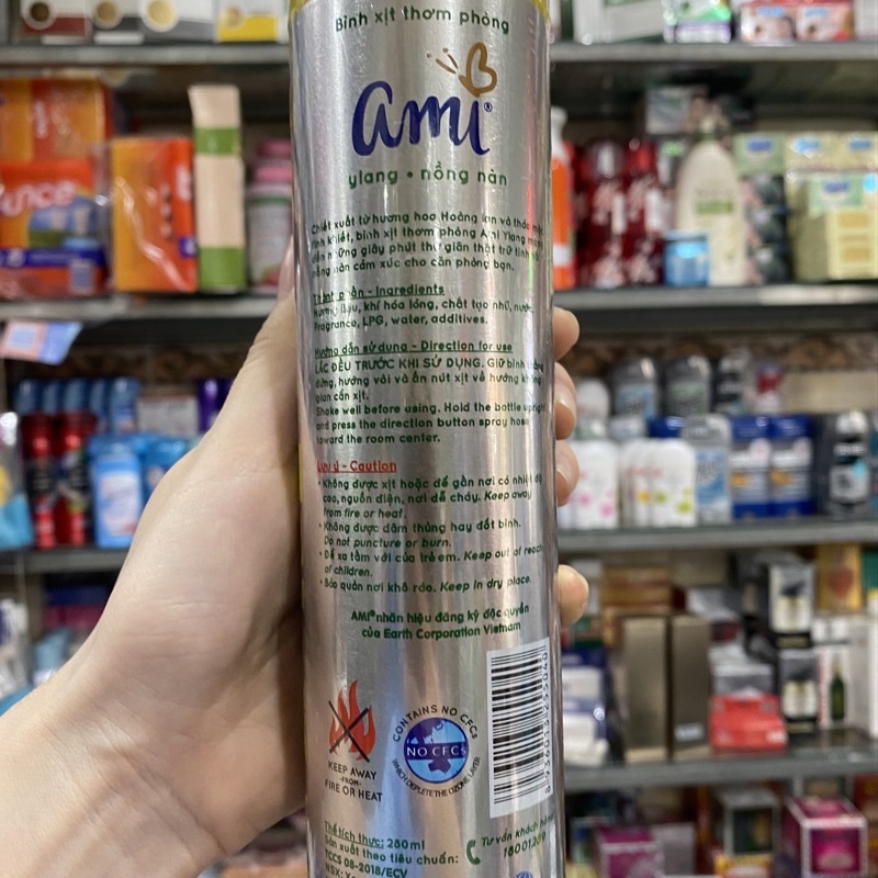 Xịt phòng Ami hương ylang nồng nàn 280ml