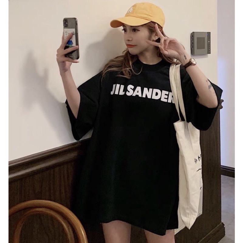 Áo Thun Chữ Ngực Jin Sander Form To Siêu Hót, Áo Phông Unisex Form Rộng Tay Lỡ