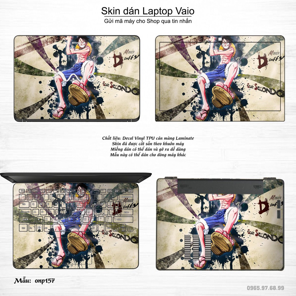 Skin dán Laptop Sony Vaio in hình One Piece _nhiều mẫu 20 (inbox mã máy cho Shop)