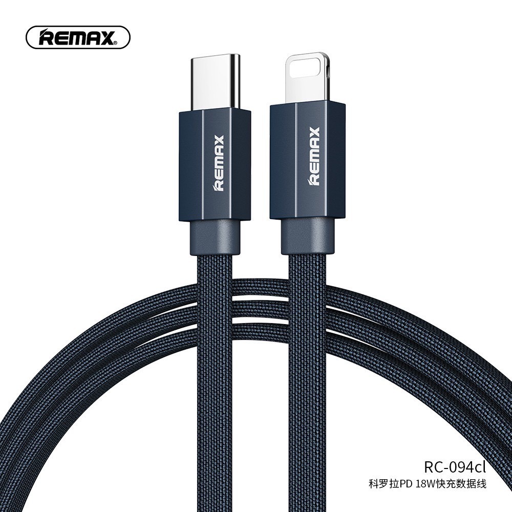 Cáp Sạc Nhanh Remax RC-094CL - Hỗ Trợ Sạc Nhanh PD18W - Dành Cho iPhone 8 ->12Pro Max