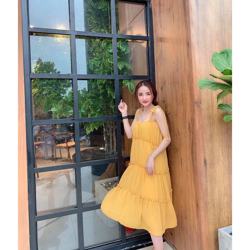 Đầm hai dây form rộng đi biển siêu hot TTSA0034