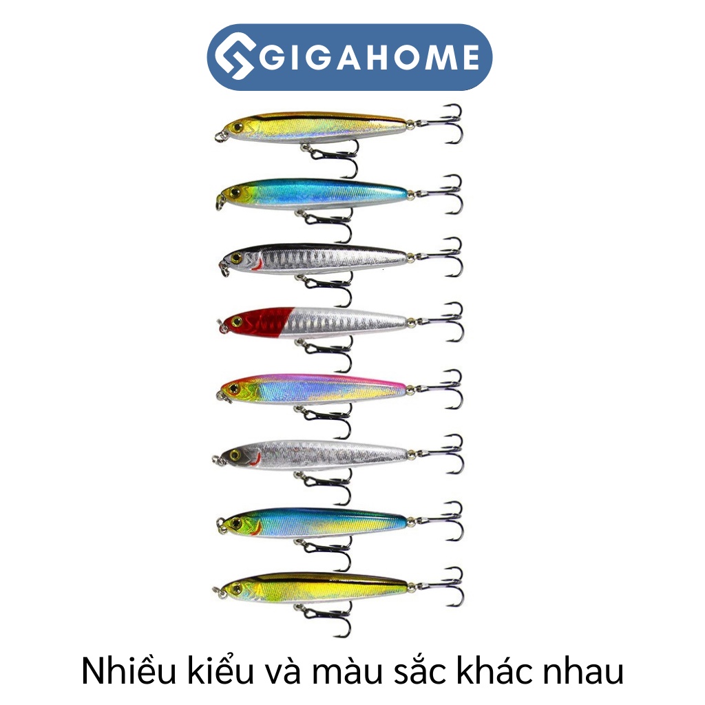 Mồi Câu Cá Giả 8.5cm Bằng Nhựa Có Móc Câu GIGAHOME 7562