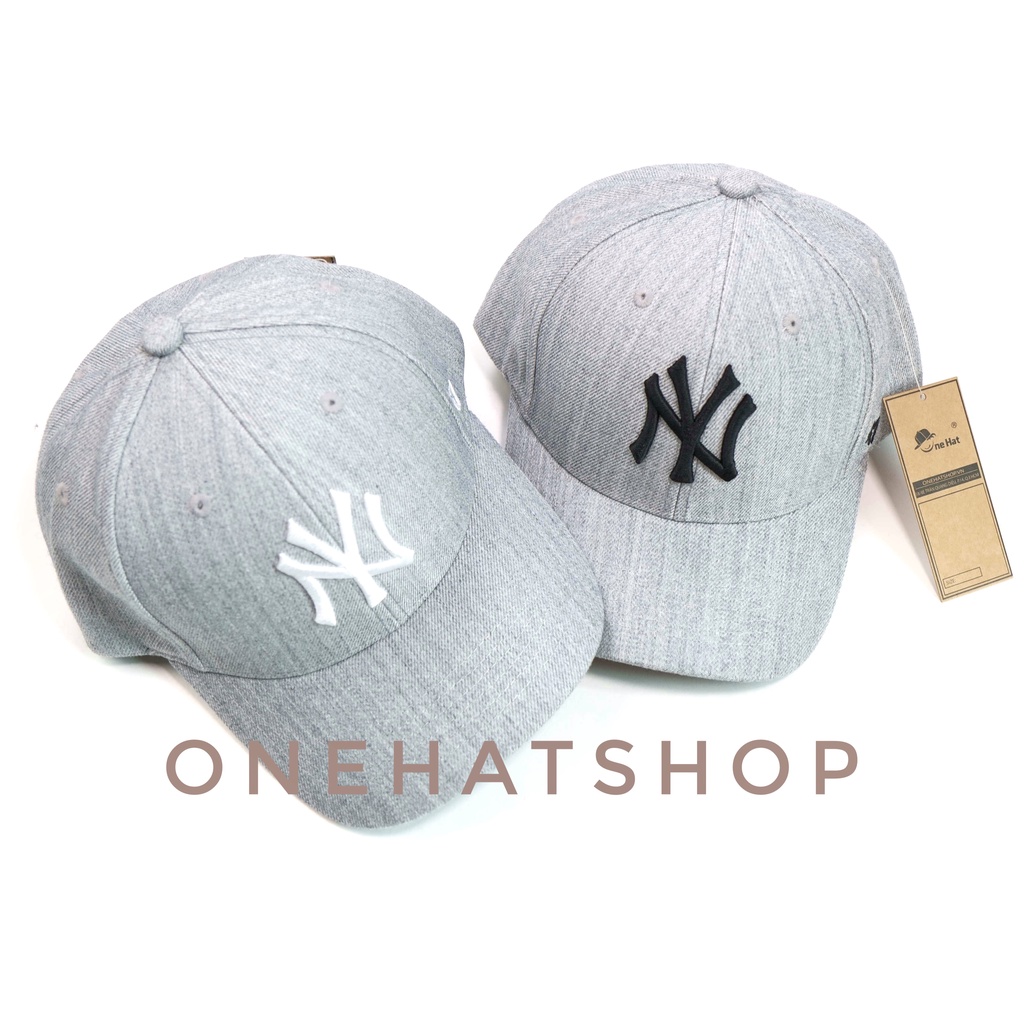 Nón NY vải xám fom cứng rất đẹp