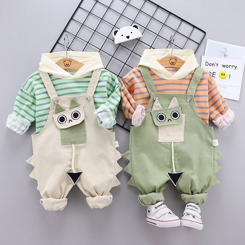 Quần áo bé trai và gái phù hợp với phong cách phương Tây trẻ em một tuổi địu nhỏ bộ đồ hai mảnhG