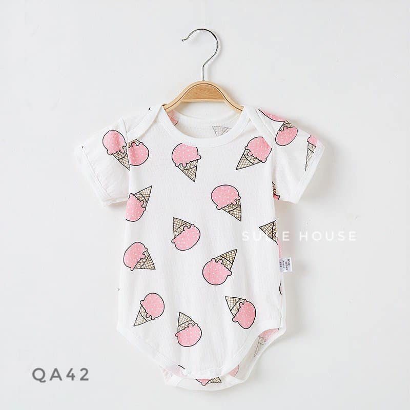 Bộ body cộc tay cotton họa tiết - QA42