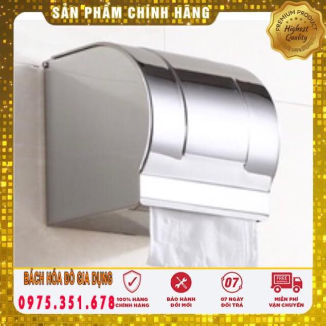 Lô giấy vệ sinh hộp kín Inox 304 dày dặn (đựng được cả giấy có lõi và không lõi)