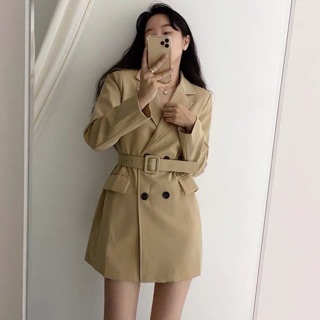 (Hàng có sẵn) Siêu phẩm Áo Blazer dáng dài cao cấp (có ảnh chụp thật)