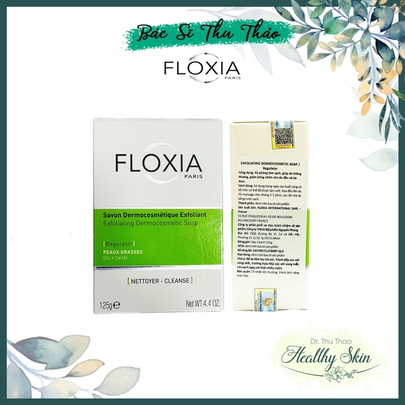 XÀ PHÒNG HỖ TRỢ GIẢM MỤN LÀM SẠCH DA FLOXIA SAVON EXFOLIATING DERMOCOSMETIC SOAP - REGULATOR