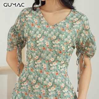 Đầm hoa tay rút DA656 GUMAC