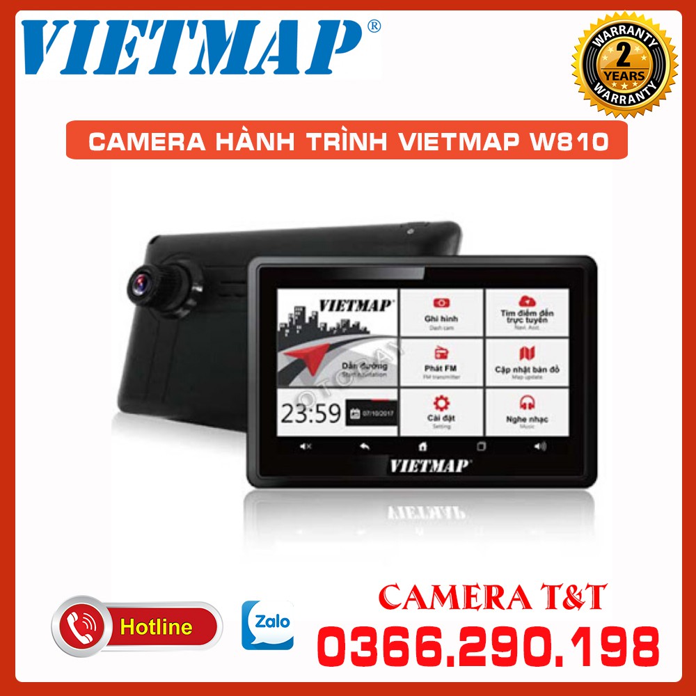 {NHẬP MÃ GIẢM 300K} CAMERA HÀNH TRÌNH VIETMAP W810 - DẪN ĐƯỜNG VÀ GHI HÌNH CÙNG LÚC - TẶNG KÈM THẺ NHỚ VIETMAP