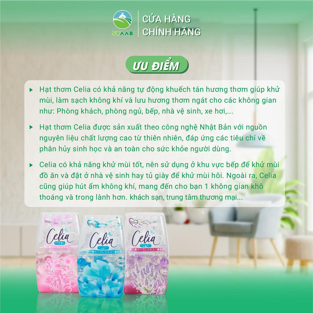 Sáp Thơm Phòng CELIA Khử Mùi, Làm Sạch Không Khí - Hộp Khử Mùi Nhà Vệ Sinh Mùi Hương Dịu Nhẹ, Hút Ẩm Không Khí, An Toàn