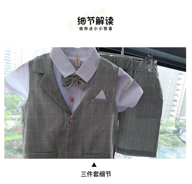 Sét 4 chi tiết bé trai sang chảnh