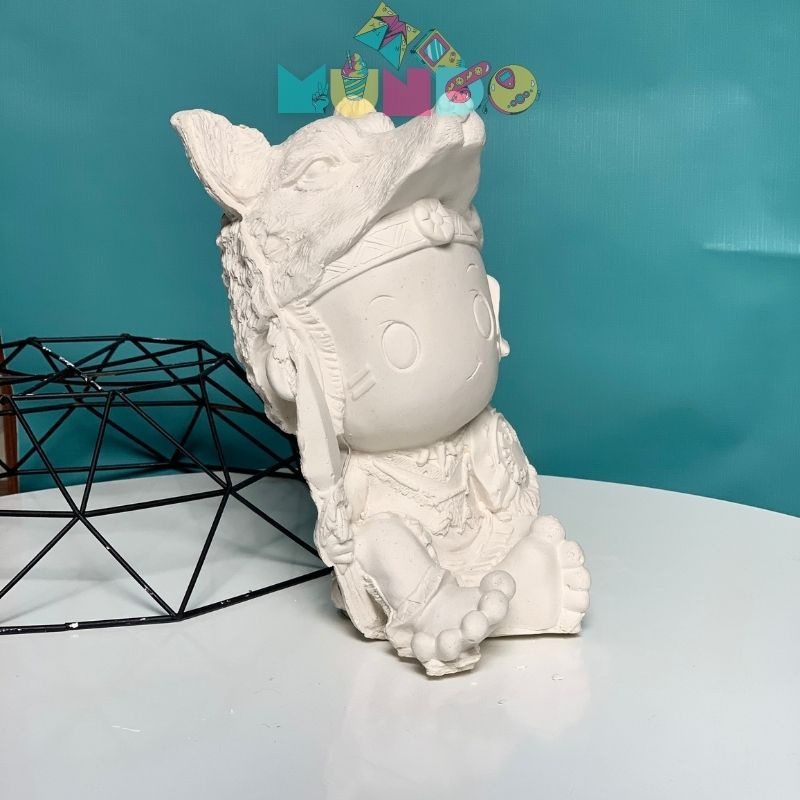 Tượng tô màu cao cấp MẪU HIẾM SIZE XXL CẬU BÉ NGƯỜI SÓI, tượng thạch cao MUNDO