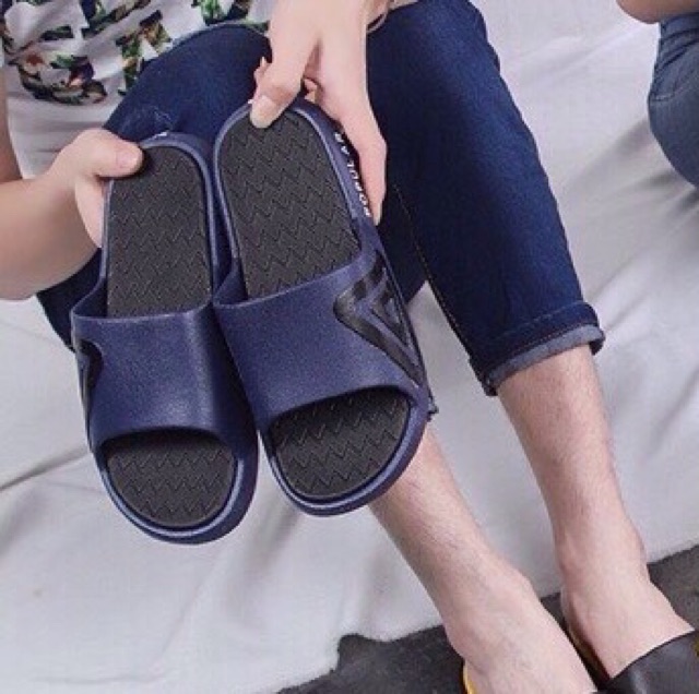 Dép nam phối màu đúc nguyên khối bền đẹp (free ship)