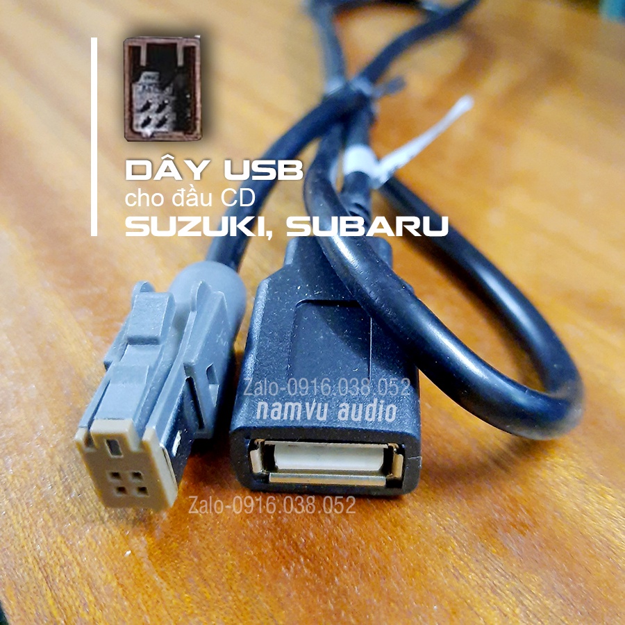 Dây kết nối USB nghe nhạc cho đầu CD ô tô SUZUKI, SUBARU
