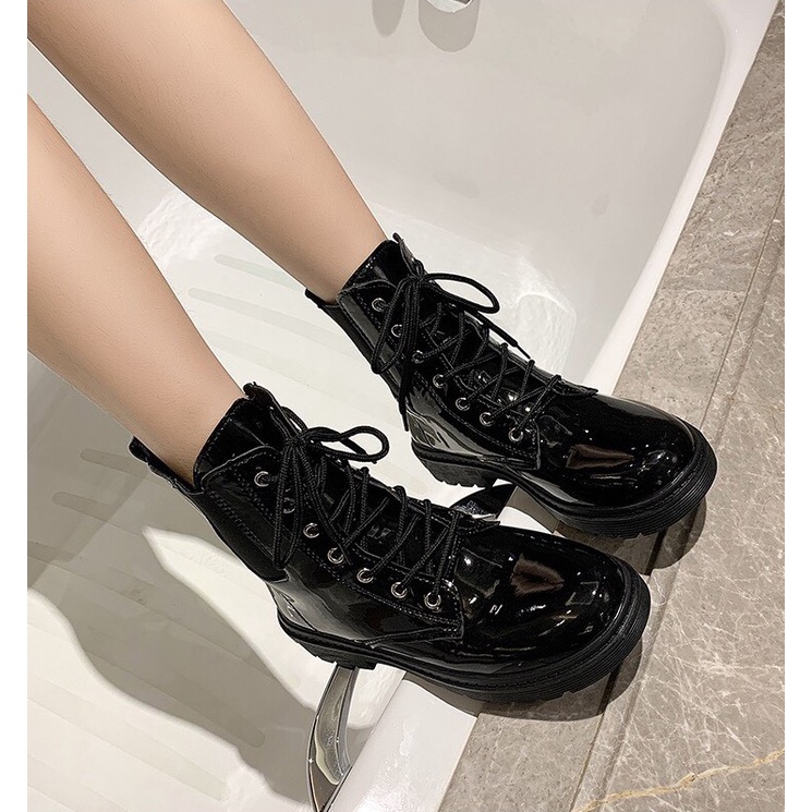 Boot nữ cao cổ chun buộc dây, giày bốt nữ thời trang cao cấp giá rẻ MAKKI SHOP TD422