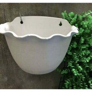 10 Chậu ốp tường trắng dài 24cm x15cm x14cm