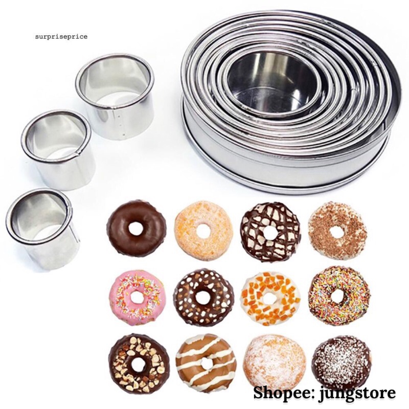 Bộ 12 Khuôn Cắt đa năng kèm hộp đựng làm các loại vỏ bánh bao, pizza, bánh kem, donut, bánh quy M270