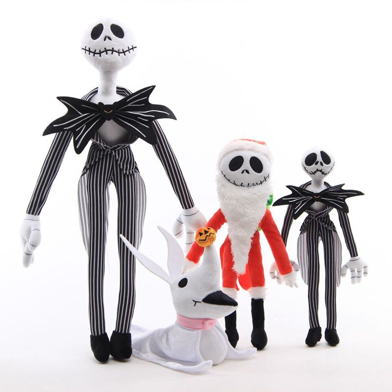 Halloween 50cm Nightmare Before Christmas Series Plush Toy Pumpkin And Jack Skellington Santa Claus Plush Toys Zero Doll Kids Xmas Gift